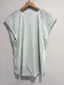 Eyelet Cap Sleeve Top-8