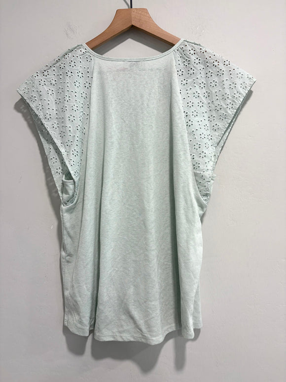 Eyelet Cap Sleeve Top