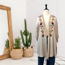 Floral Embroidered Kimono Cardigan-1