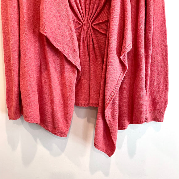 Open Front Gathered Back Cardigan