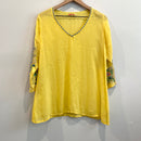 Floral Embroidered Sleeve Top-2