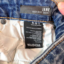 Button Fly Distressed Jean Shorts-9