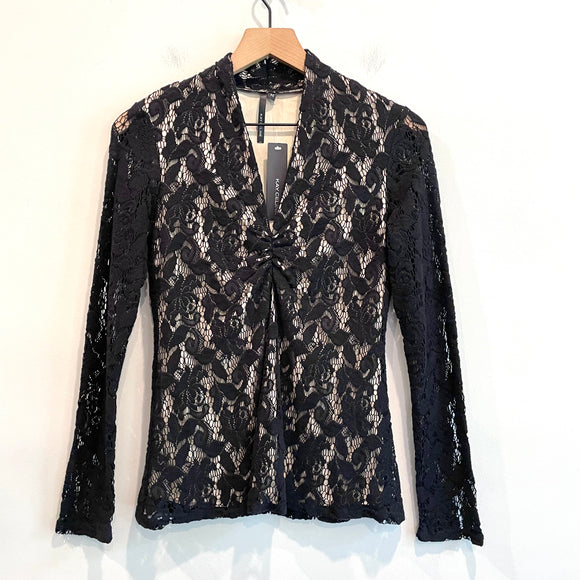 Lace V-Neck Long Sleeve Top