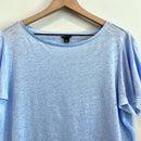 Ruffle Sleeve Linen Tee-3