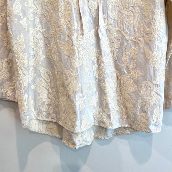 Embroidered Long Sleeve Tunic Top