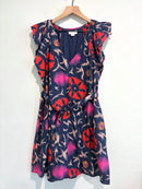 Geometric Flutter Sleeve Dress-2