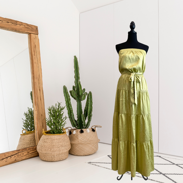Strapless Tiered Maxi Dress