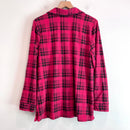 Plaid Button Down Sleep Shirt-7