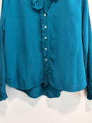 Ruffle Trim Button Down Top-4