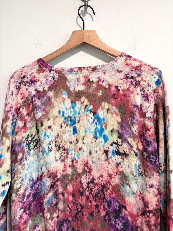 Tie Dye Floral Cardigan