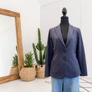 Zipper Back Elbow Patch Blazer Jacket-1