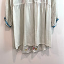 Floral Peacock Embroidered Tunic Top-11