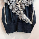 Ruffle Embroidered V-Neck Top-4