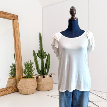 Tiered Ruffle Sleeve Tee