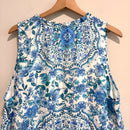 Floral Tiered Linen Midi Dress-12