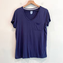 V-Neck Cuff Short Sleeve Tee-2