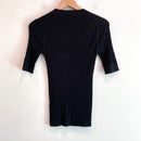 Pointelle Short Sleeve Sweater-10