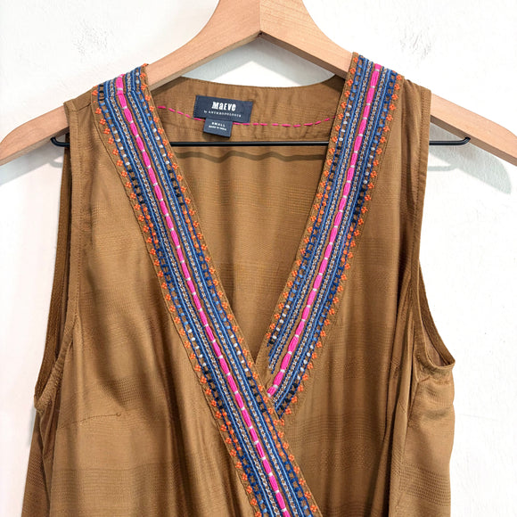 Embroidered Wrap Tunic