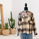 Plaid Embroidered Button Down-1