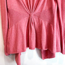 Open Front Gathered Back Cardigan-11