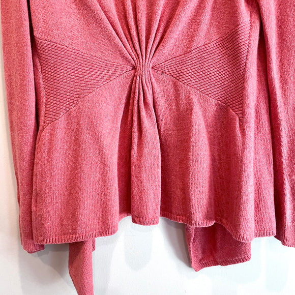 Open Front Gathered Back Cardigan