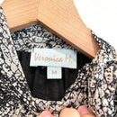 Snakeskin Tie Neck Chiffon Top-6