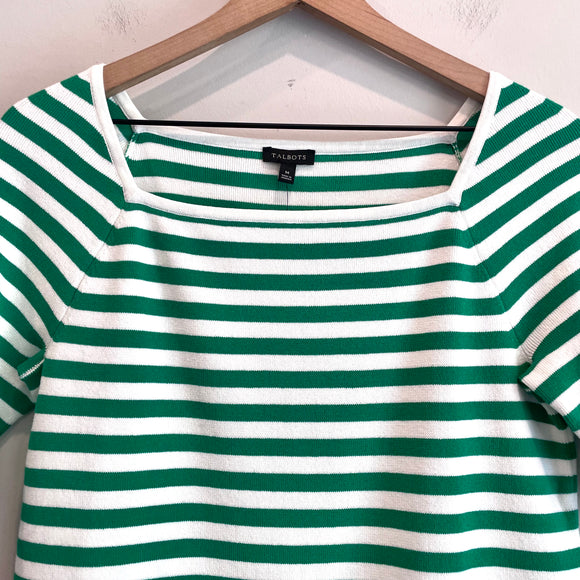 Striped Knit Stretch Sweater