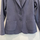Zipper Back Elbow Patch Blazer Jacket-4
