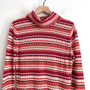 Striped Turtleneck Knit Sweater-3