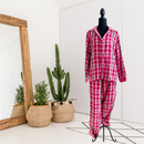 Plaid Flannel Pajama Set-1