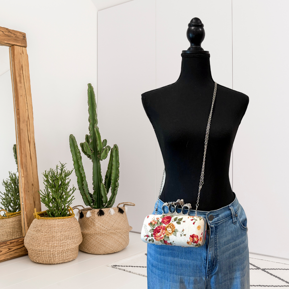 Floral Skull Ring Clutch