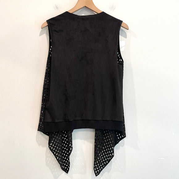 Faux Suede Perforated Vest