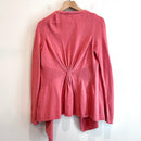 Open Front Gathered Back Cardigan-9
