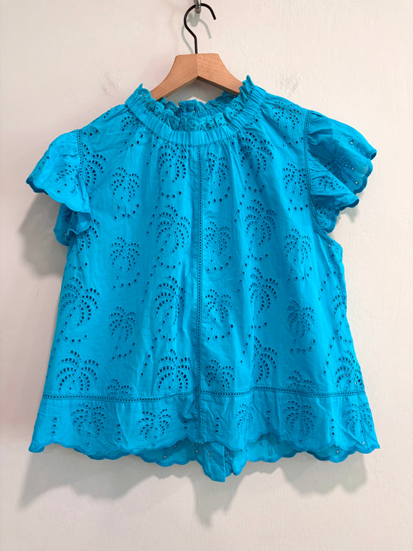 Palm Tree Eyelet Top