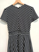Striped Tie Front Dress-10