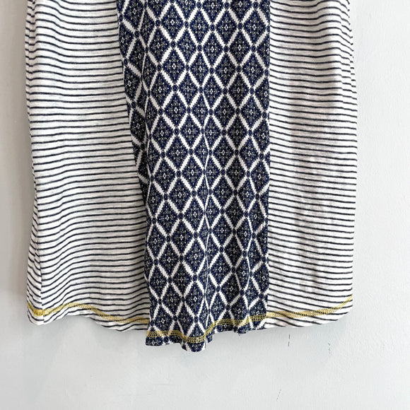 Striped Geometric Back Top