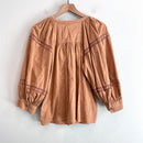 Crochet Inset Button Down Top-9