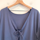 Lace Up Back Peplum Top-9