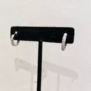 2 Set Sterling Silver Crystal Hoop Earrings-12