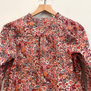 Floral 1/4 Button Top-8