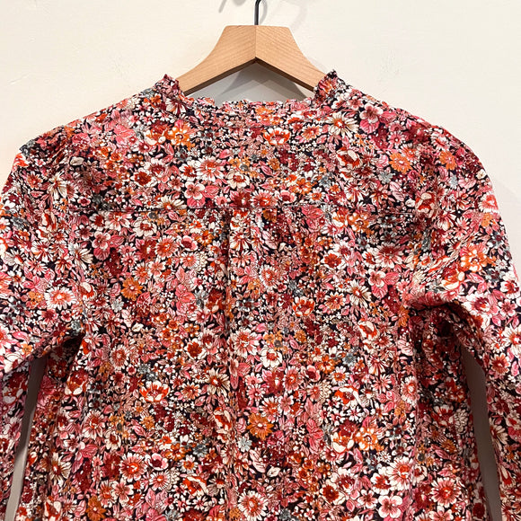 Floral 1/4 Button Top