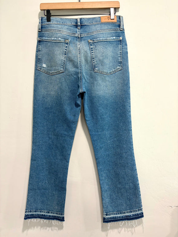 High Rise Slim Kick Jeans