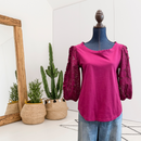 Lace Ruffle Sleeve Top-1