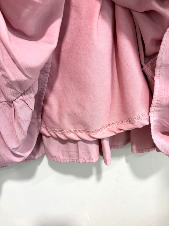 Embroidered Ruffle Shift Dress