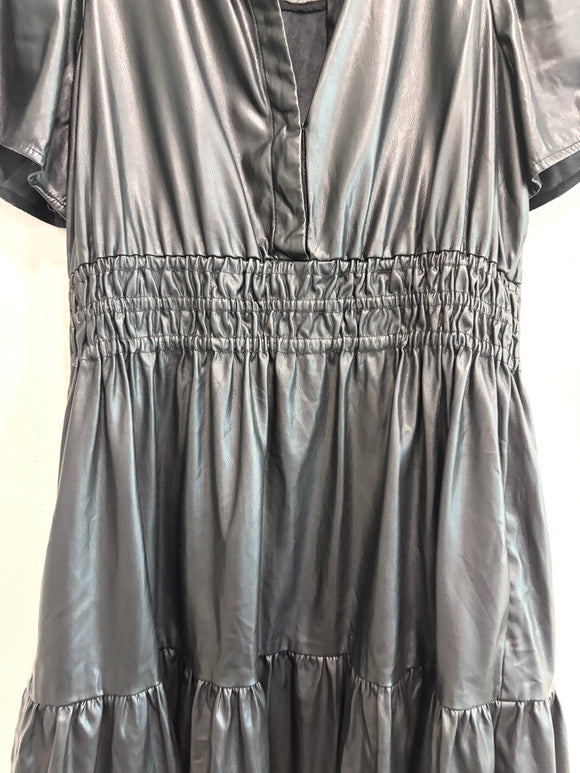 Faux Leather Dress
