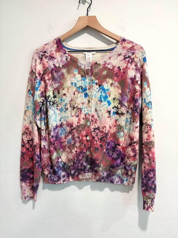Tie Dye Floral Cardigan