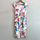 Textured Floral Sheath Dress-7