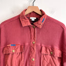 Waffle Knit Button Down Shirt-3