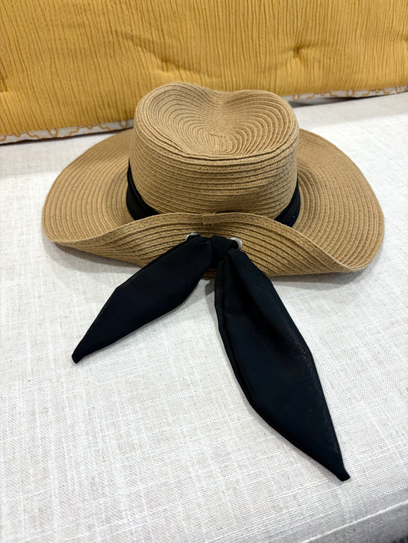 Braided Bow Paper Sun Hat