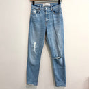 Distressed High Rise Skinny Jeans-1